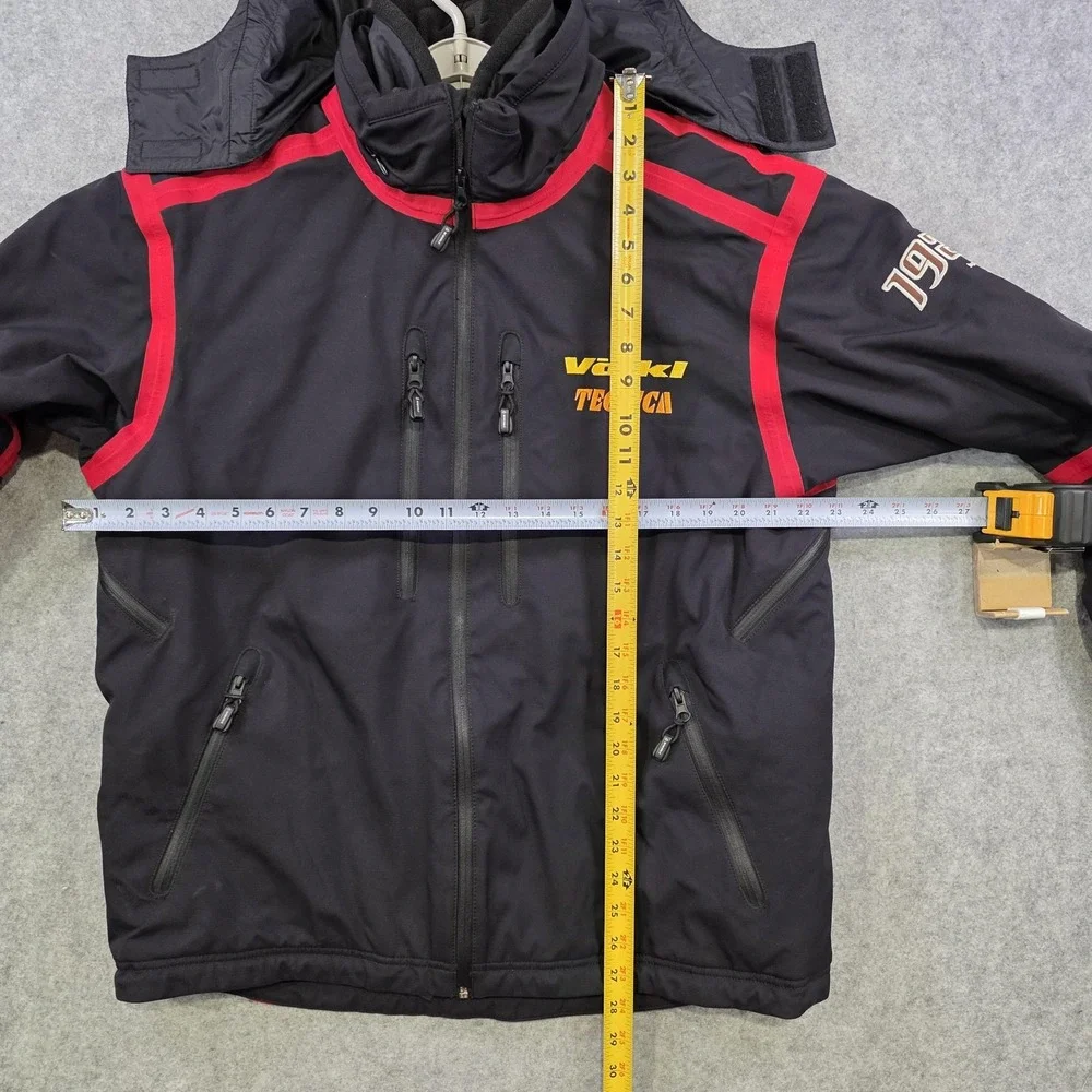 Volkl Motiontex Jacket Mens Medium Black Hooded Ski Waterproof Insulated Pockets